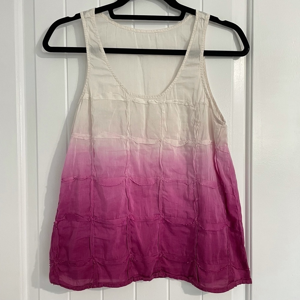 Ombré Semi-Sheer Tank Top